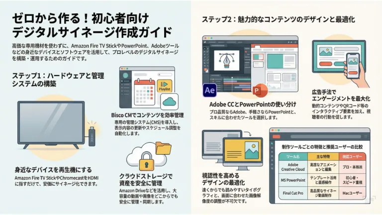 費用対効果を最大化するデジタルサイネージ導入計画書:汎用デバイスとプロフェッショナルツールの統合戦略 9 名称未設定のデザイン 1