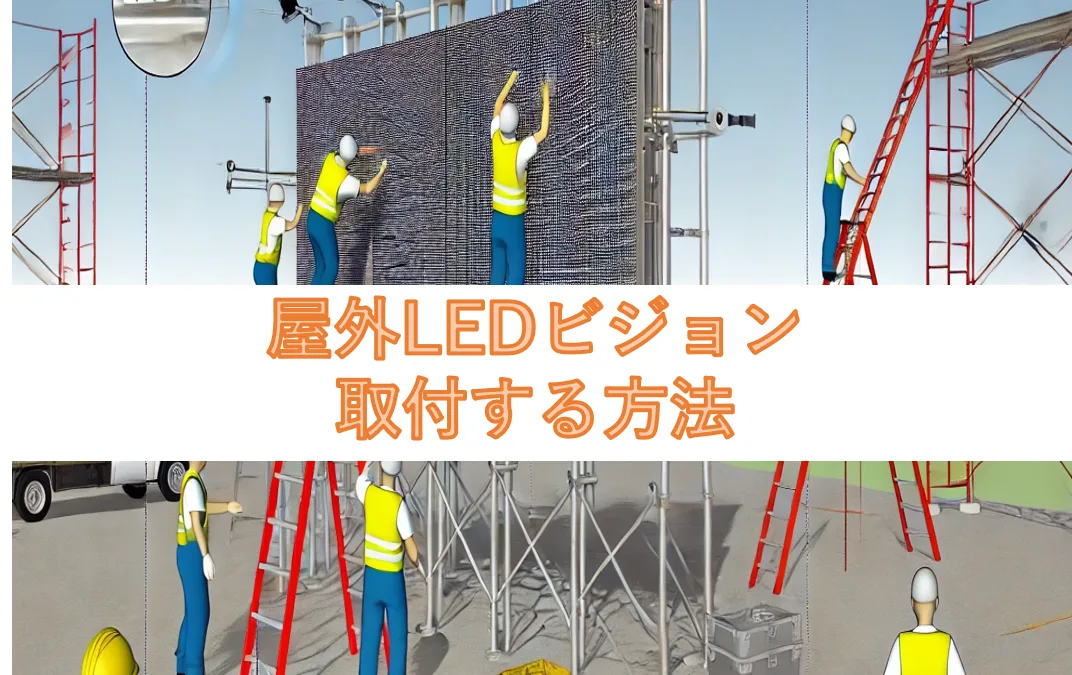 屋外LEDビジョン取付する方法 1 タイトル