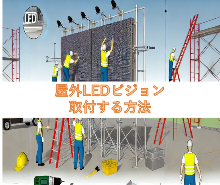屋外LEDビジョン取付する方法 3 タイトル