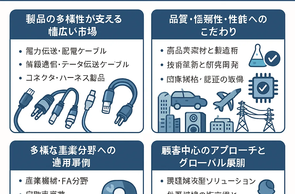 ケーブルおよび接続ソリューション業界の最新動向と主要メーカー 1 ChatGPT Image 2025年8月11日 00 22 04