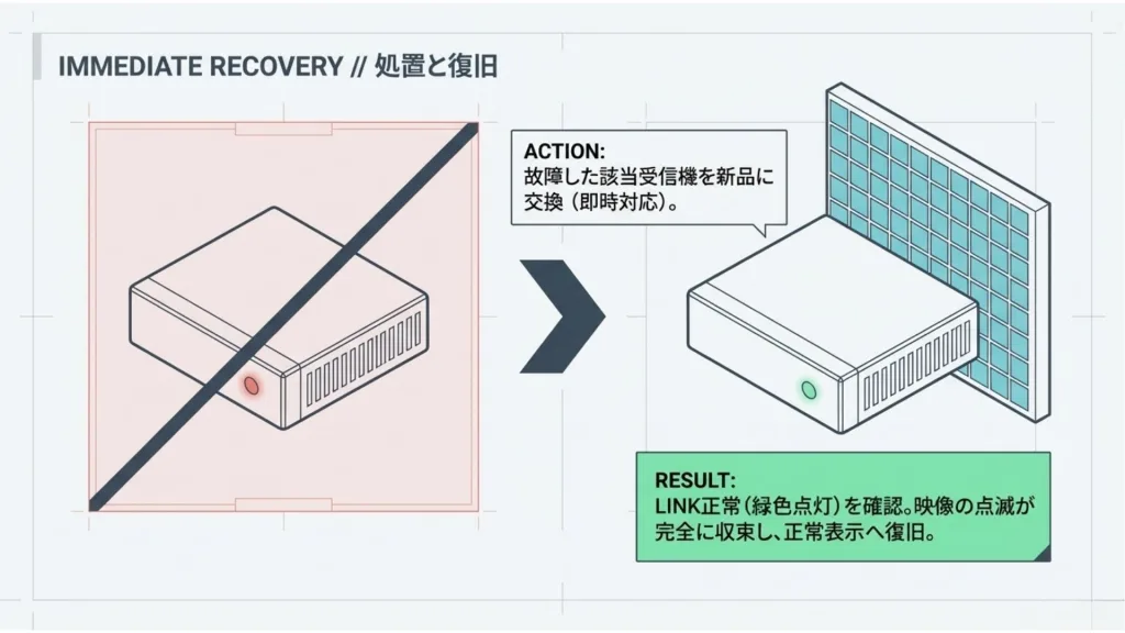 大型映像装置における光伝送系不具合の発生および復旧プロセス 6 6