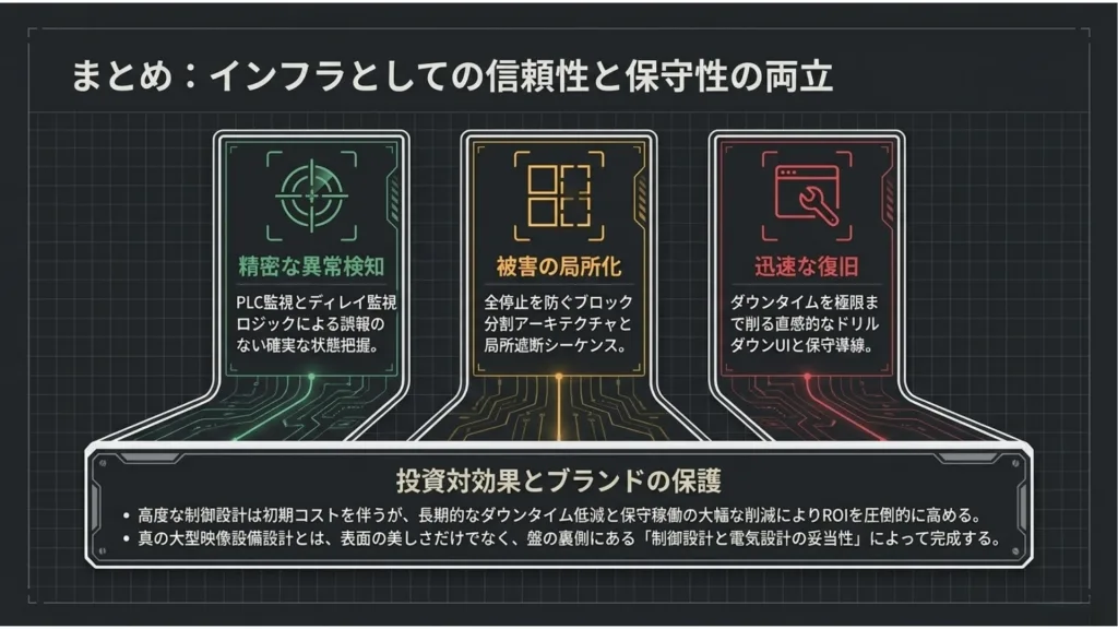 PLC異常監視システムと局所遮断設計による、屋外大型LEDサイネージのフェールセーフ運用 10 10 5