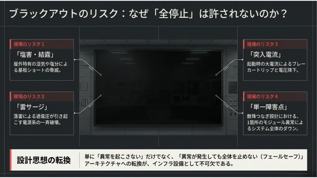 PLC異常監視システムと局所遮断設計による、屋外大型LEDサイネージのフェールセーフ運用 1 2 5